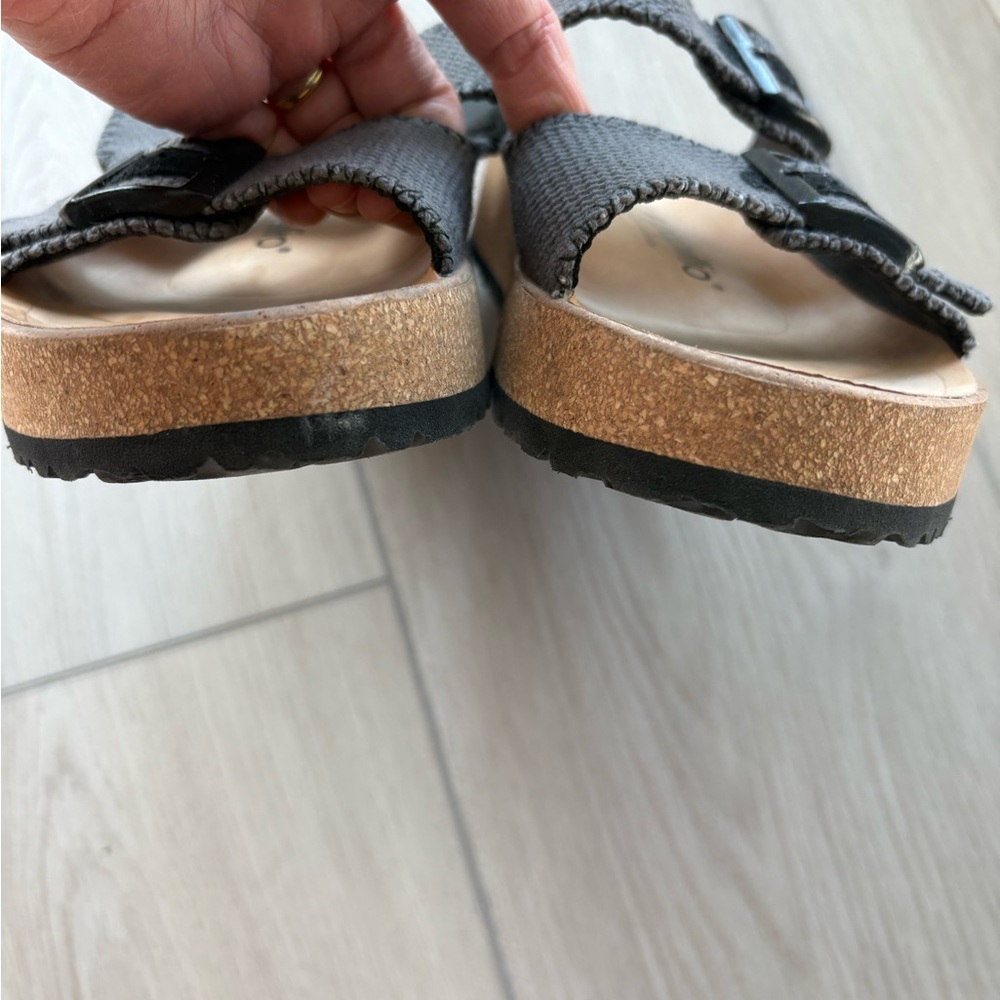 Birkenstock Gray Sandals with Adjustable Straps and Cork Footbed - Picture 5 of 6